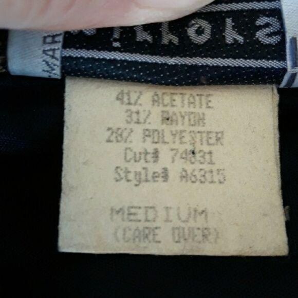 Vtg 80's Vest Artsy Tang Suit Mandarin Jacquard Metallic Fleur De Lis Tunic Sz M - Picture 8 of 8